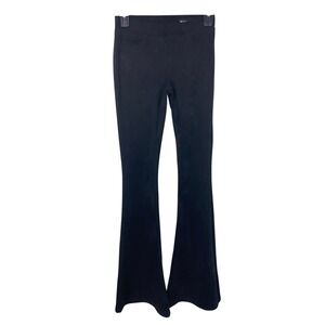 Blank NYC Black Faux Suede Flare Pants High Rise Bell Bottoms Womens Size 24